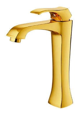 35mm Kartuş Açık Altın Lavabo Bataryaları Uzun Boyunlu Banyo Lavabo Bataryası