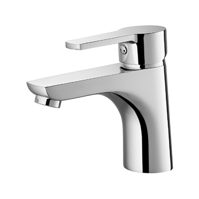 Krom Kaplama Çinko Kulp Lavabo Bataryası Çağdaş Su Musluğu 137mm Yükseklik