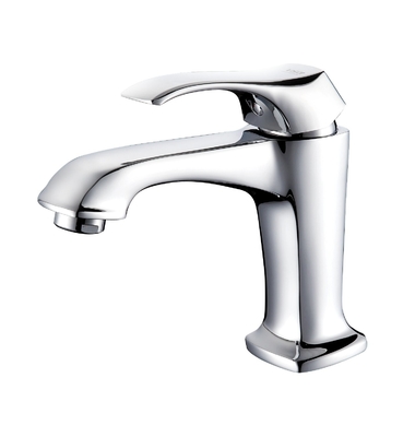 Korozyona Dayanıklı Tek Delik Banyo Lavabo Bataryası Pirinç Tek Kolu Lavabo Bataryası