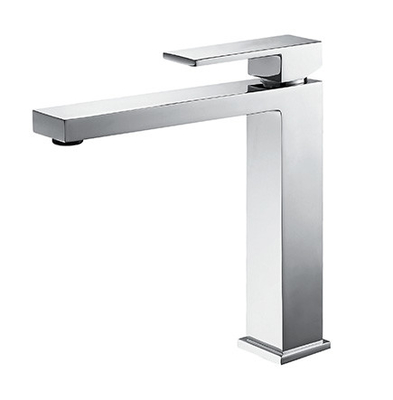 Tek kulplu Lavabo Bataryası uzun gövdeli krom banyo bataryası