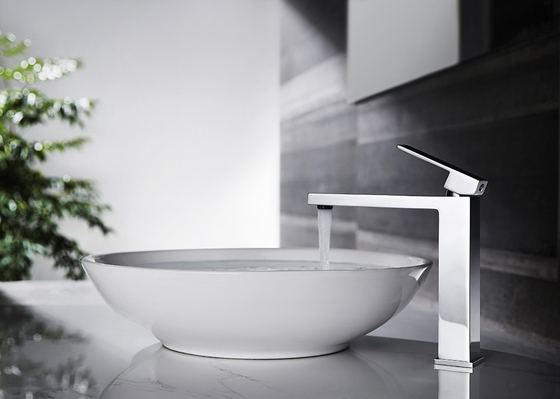 Tek kulplu Lavabo Bataryası uzun gövdeli krom banyo bataryası