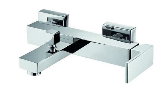 Krom 25mm Kartuşlu Duş Alt Bataryası Kare Banyo Duş Bataryası