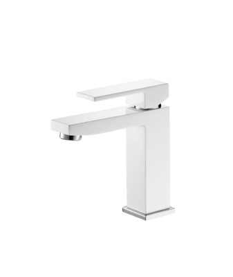 Modern Tasarım Lavabo Bataryası 25mm Kartuşlu Beyaz Pirinç Mikser Musluğu
