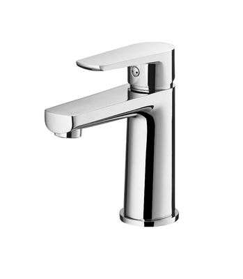 Krom Pirinç Tek Kolu Lavabo Bataryası 159mm Yüksek Sıcak Soğuk Su Mikseri