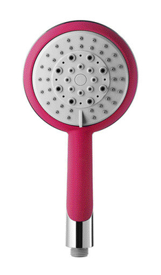 Romantik Pembe Yüksek Kaplama Banyo El Tipi Duş Başlığı 5 Sprey Ayarları