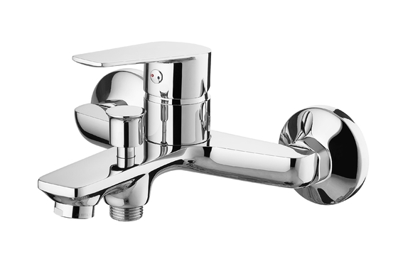 Krom Pirinç Banyo Duş Bataryası Sıva Üstü Tek Kol