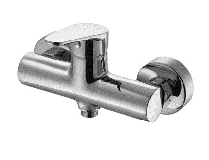 Krom Kaplama Pirinç Duş Bataryası Bataryası Banyo Duvara Monte