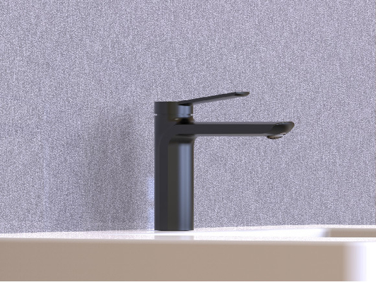 Tek Kollu Siyah Krom Banyo Bataryası Çekme Çubuksuz