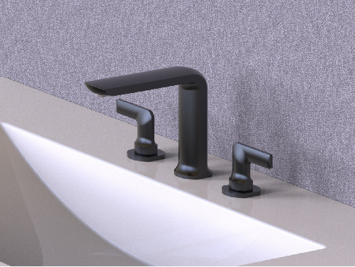 Yaygın 2 Saplı Banyo Lavabo Bataryası 3 Delik Krom Rengi