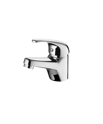 Banyo Lavabo Bataryası Dokunun Seramik Sıcak / Soğuk Su Siyah Kolay Kurulum