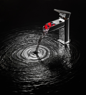 Banyo Lavabo Musluk Güvertesi Montaj Tek Kılavuz Şelale Havzası Karıştırıcı Musluk LED Tek Delik Chrome
