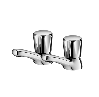 Banyo Lavabo Sıcak ve Soğuk 1/2 &quot;Banyo Pirinç Musluk, Cilalı Krom 2 Set için Geleneksel Viktorya Havzası Musluk Çifti