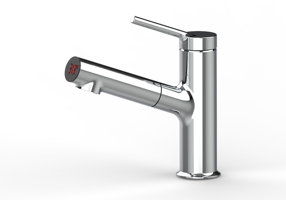 Lavabo için dijital ekran lavabo musluğu Tek Kolu Mikser Dokunun Banyo dışarı çekin