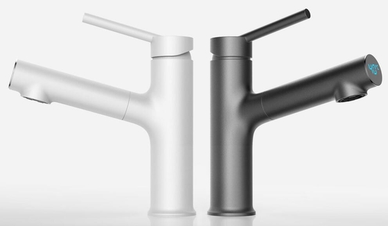 Lavabo için dijital ekran lavabo musluğu Tek Kolu Mikser Dokunun Banyo dışarı çekin