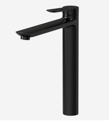 Klasik Yüksek Banyo Siyah Lavabo Karıştırıcı Musluk Matt Brass Banyo Karıştırıcı Musluk Tek Kılavuz Lavabo Karıştırıcı Musluk Siyah
